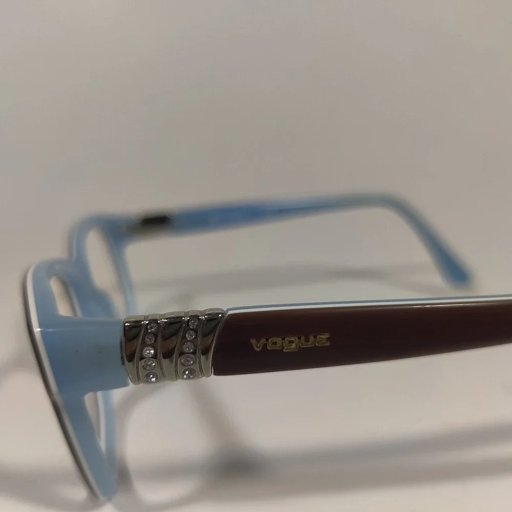 Vogue VO-2765-B Blue / Brown Womens Eyeglasses Frame 53-16-140 - Picture 3 of 9